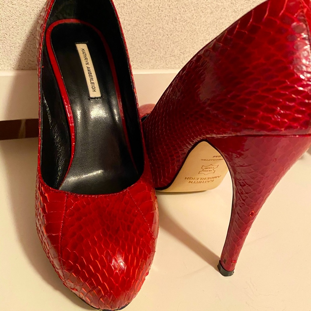 Red stilettos Kathryn Amberleigh shoes
